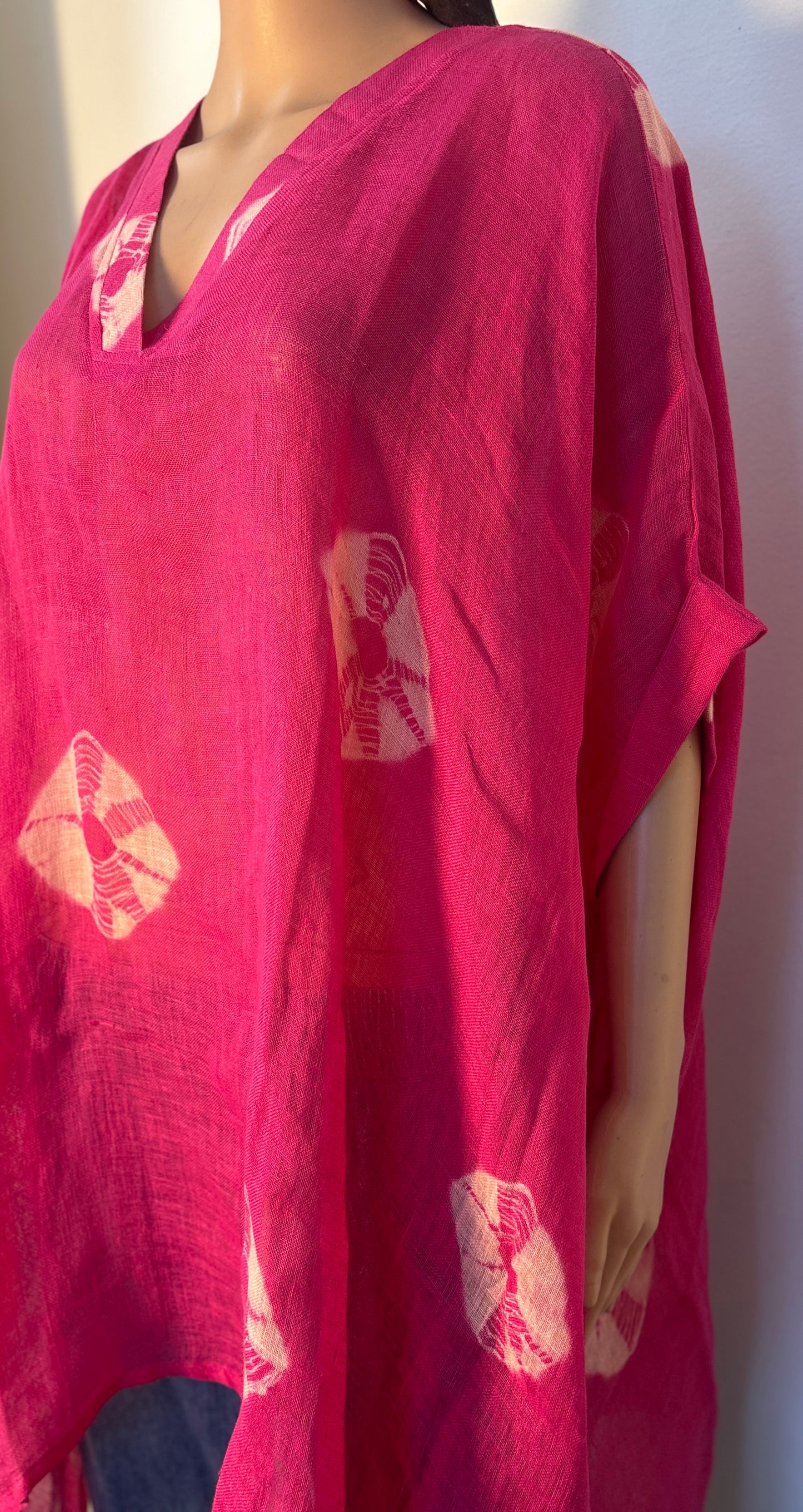 Anokha Linen Tie Dyed Caftan Dress