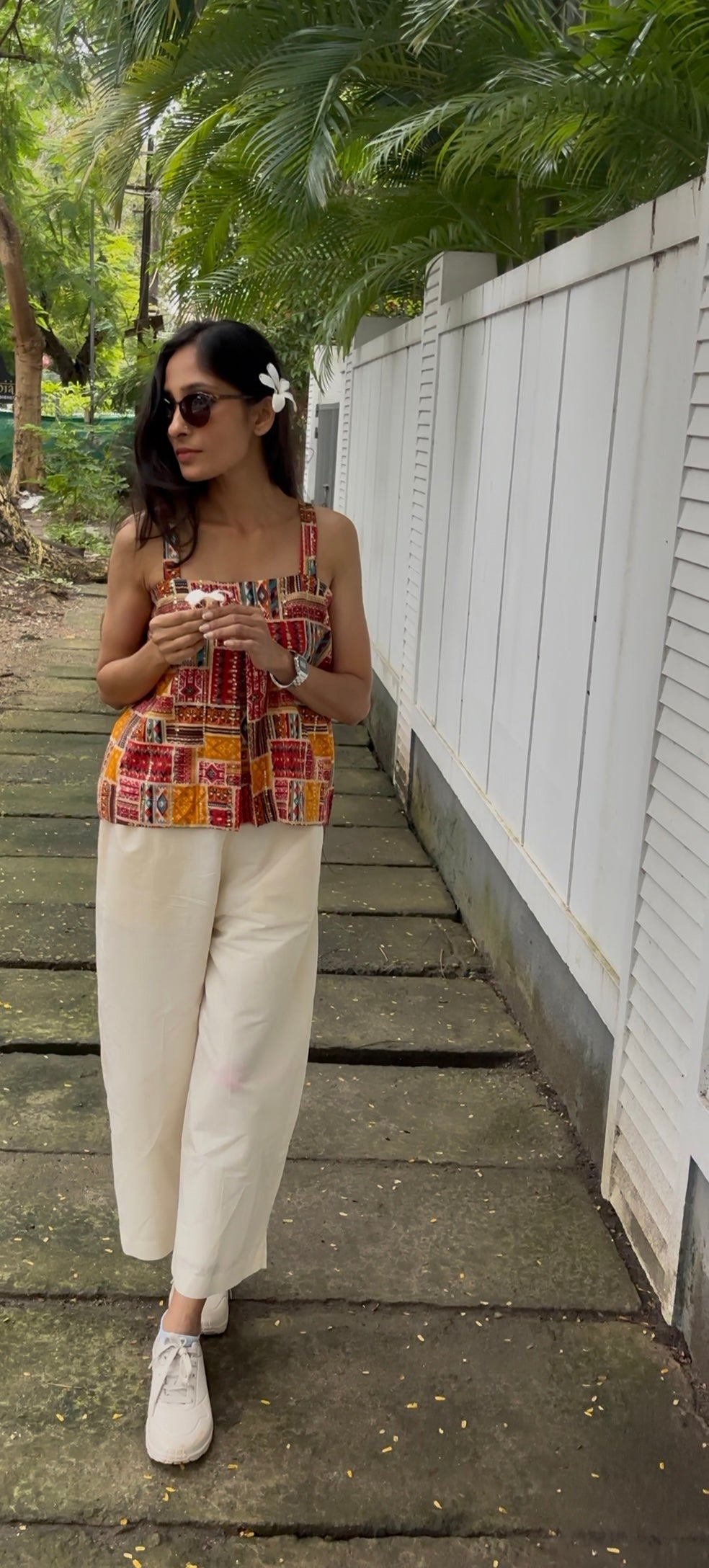 Anokha Strappy Ethnic Crop Top - Multicolour Embroidered Rayon