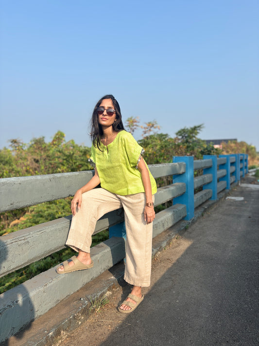 Luxury Coin Detailed Caftan Croptop & Bottom Combo
