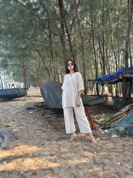 Luxury Jute Oversized Tunic Coord