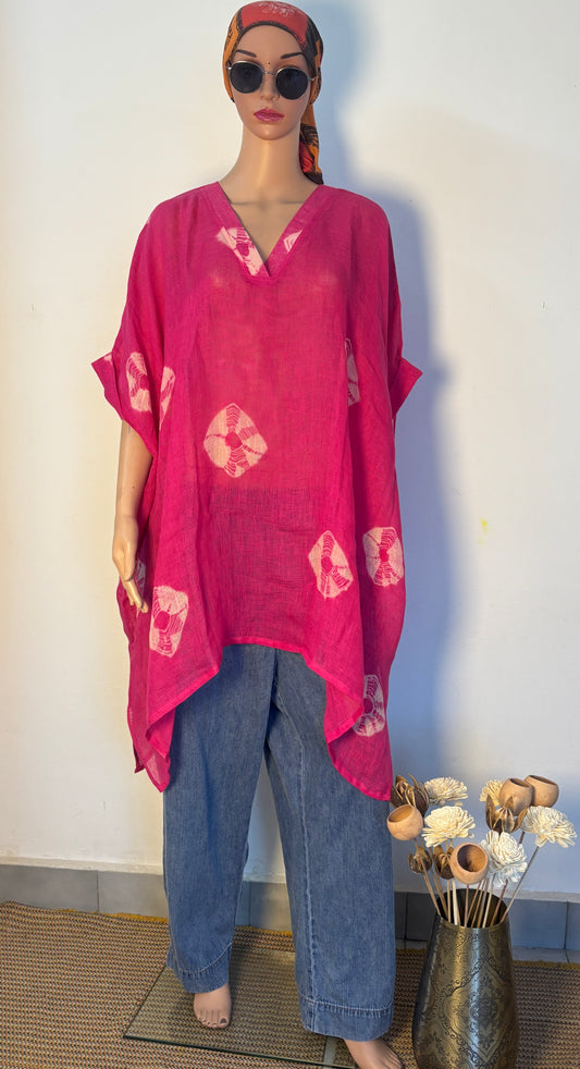Anokha Linen Tie Dyed Caftan Dress