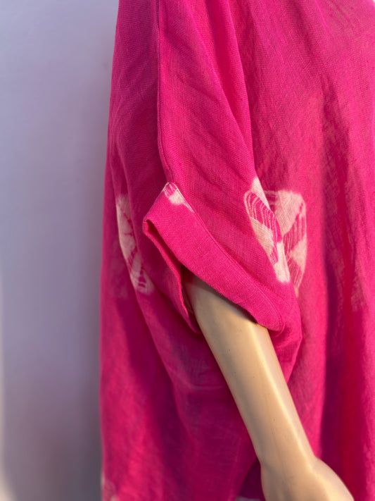 Anokha Linen Tie Dyed Caftan Dress