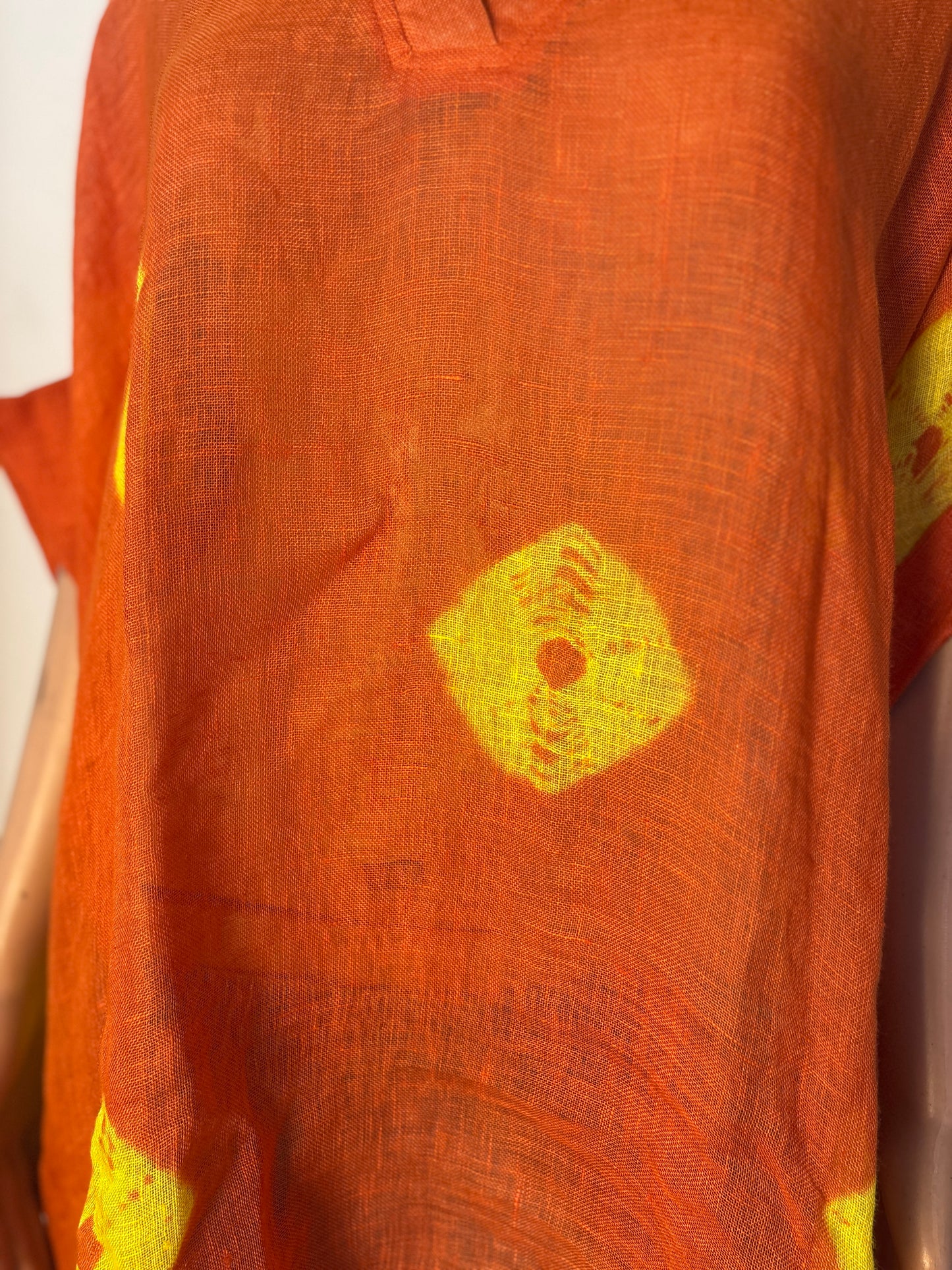 Anokha Linen Tie Dyed Caftan Dress