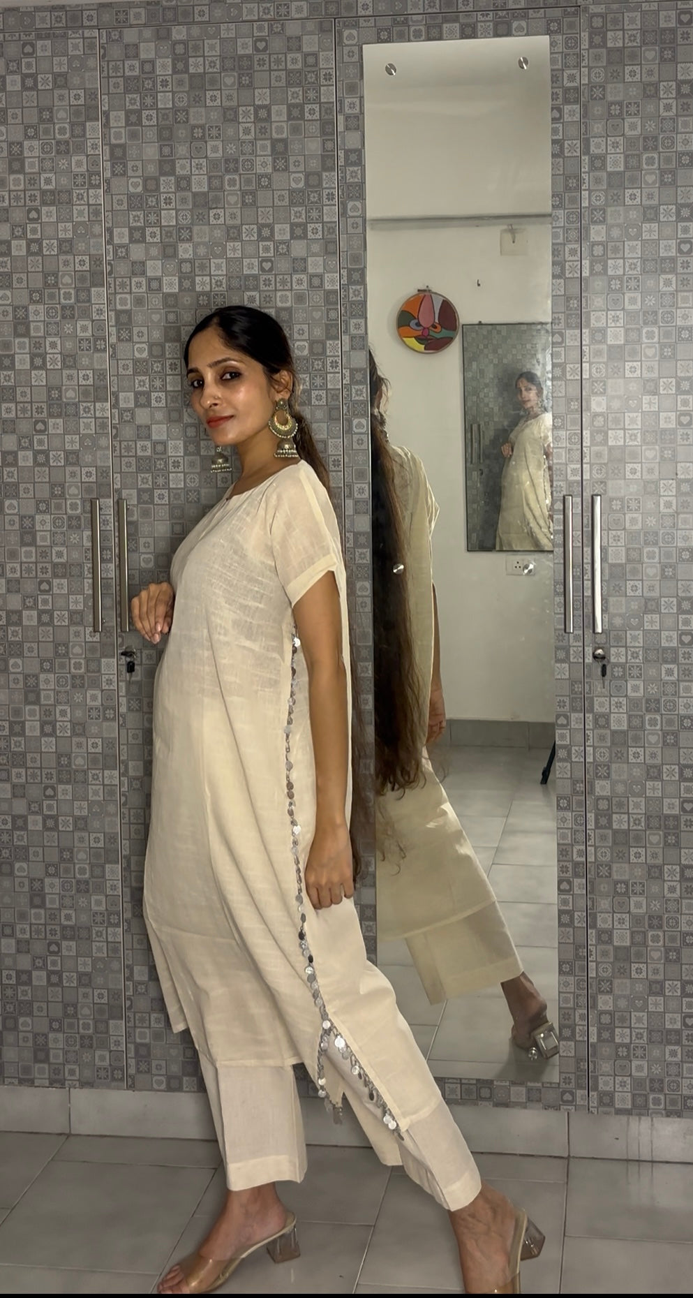 Luxury Coin Detailed Caftan Coord