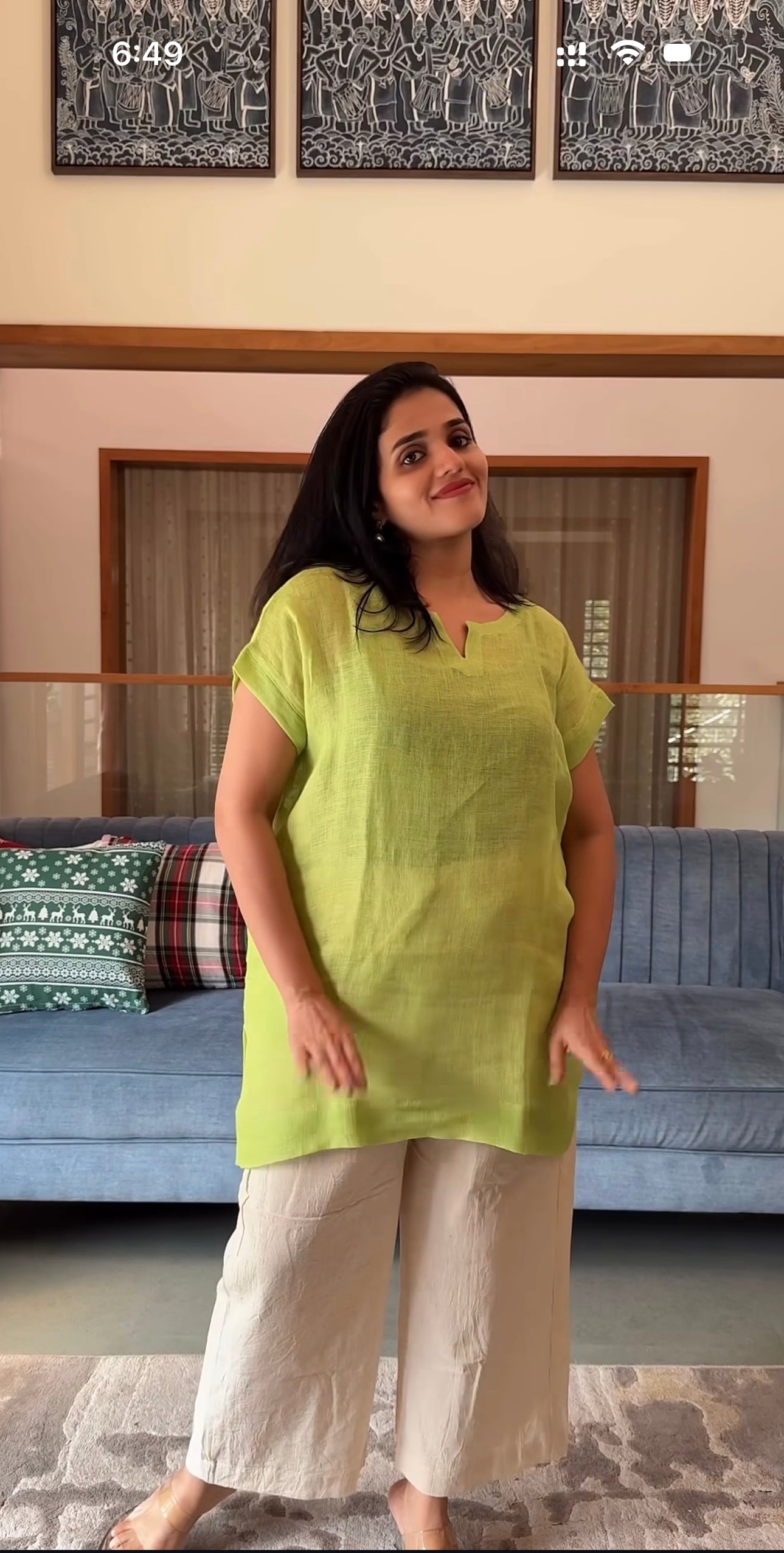 Luxury Medium Length Tunic with Bottom