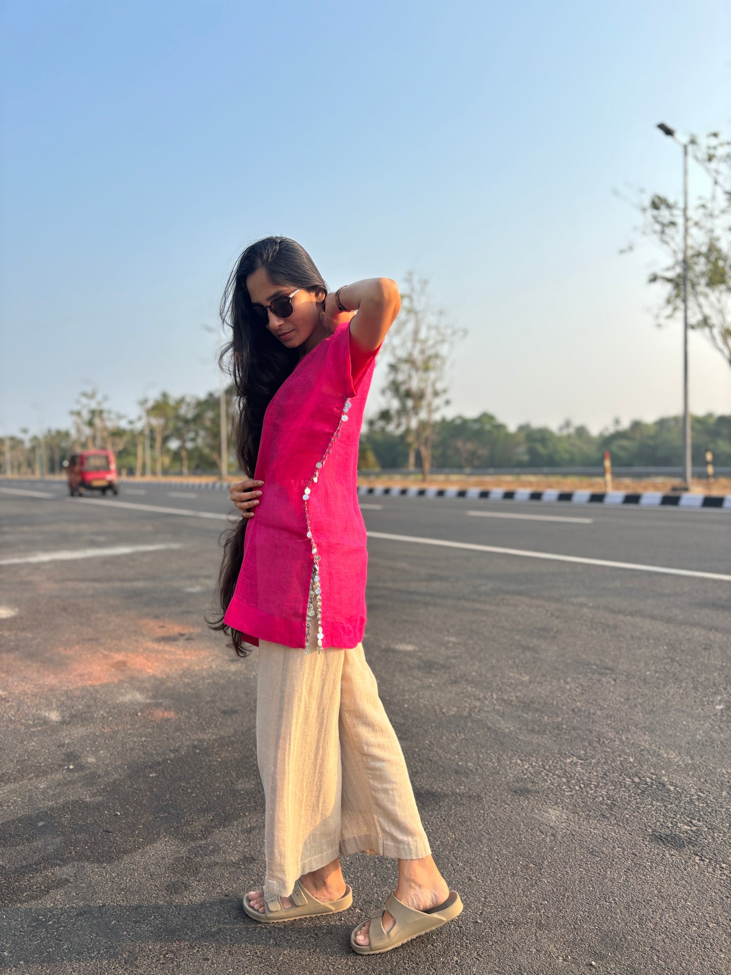 Luxury Medium Length Coin Detailed Tunic with Bottom