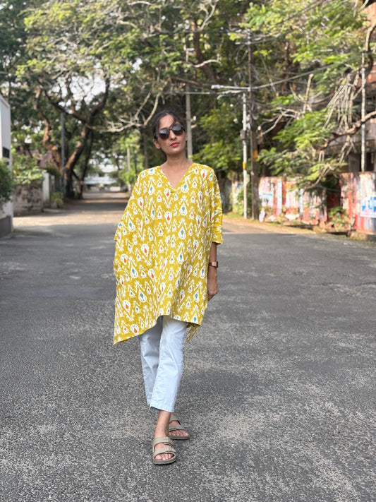 Anokha Kantha Cotton Caftan Dress