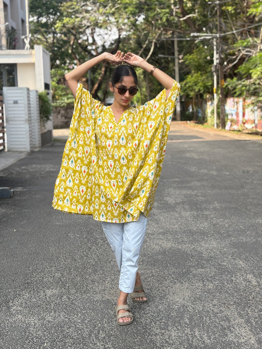 Anokha Kantha Cotton Caftan Dress